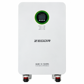 Інверторна система ZEGOR YCN6000-5 6 кВт із вбудованим акумулятором LiFePO4 5,12 кВт&middot;год YCN6000-5 фото